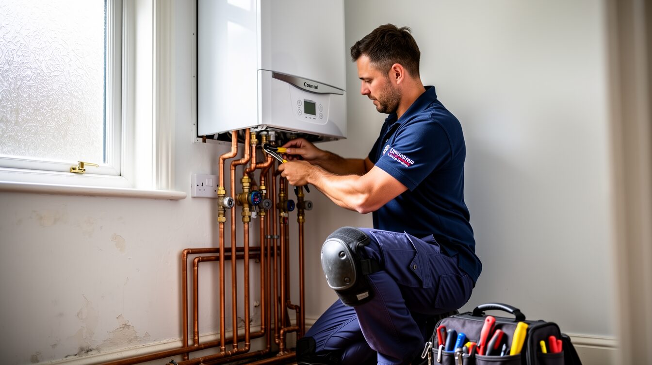 PS Plumbing and Heating engineer at work